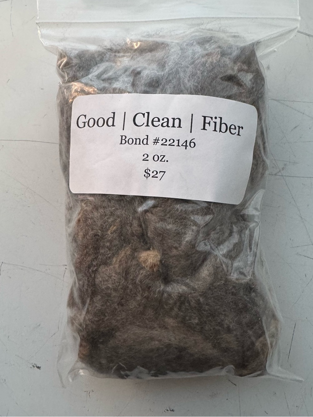 Good Clean Fiber Bond #22146 Brown Gray Craft Fiber Spinning Wool 2 oz